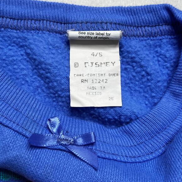 Vintage Disney Girls Mickey Minnie Mouse Size 4T-5T Sweatshirt Pullover Toddler - Picture 7 of 9